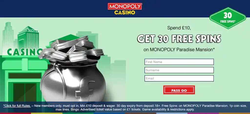 Monopoly Casino Bonus